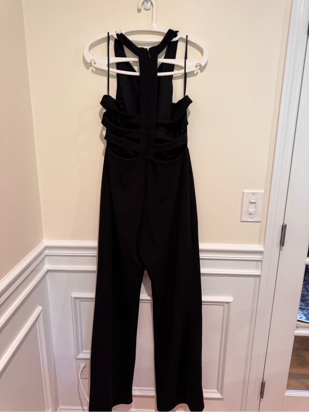 Lulu's Black Strappy Wide-Leg Jumpsuit
